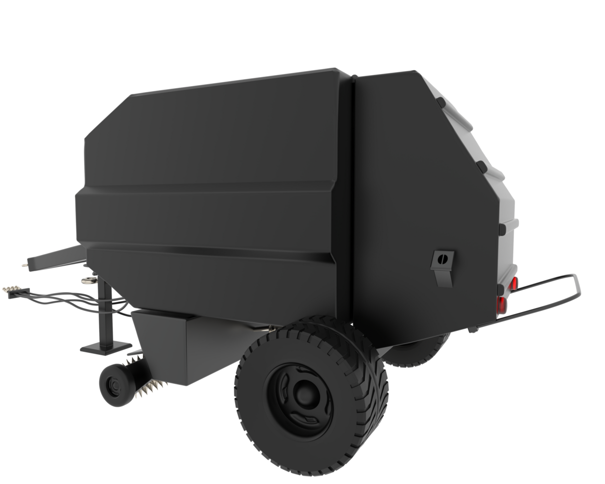 Agricultural trailer isolated on background. 3d rendering - illustration png