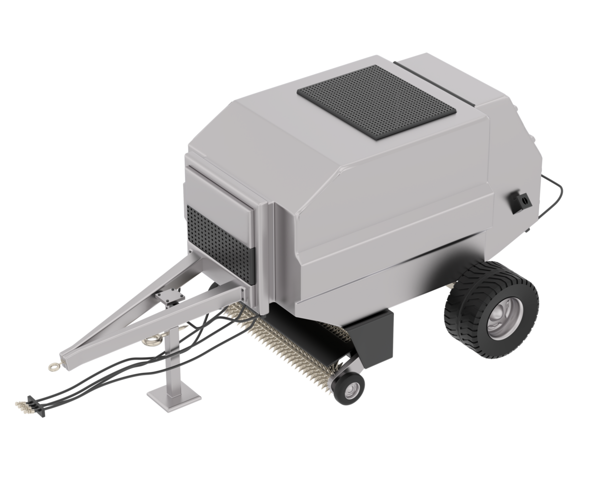 Agricultural trailer isolated on background. 3d rendering - illustration png