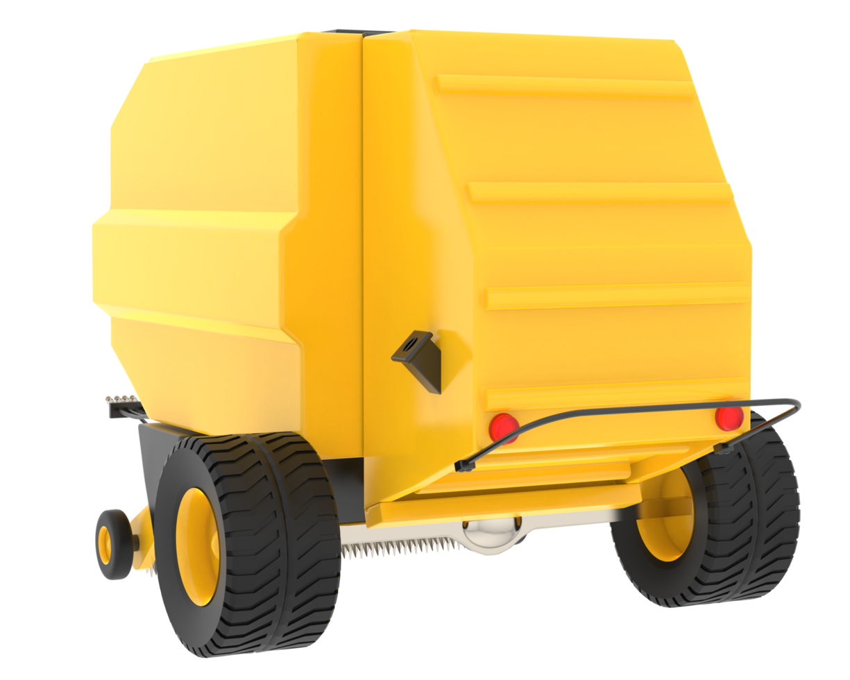 Agricultural trailer isolated on background. 3d rendering - illustration png