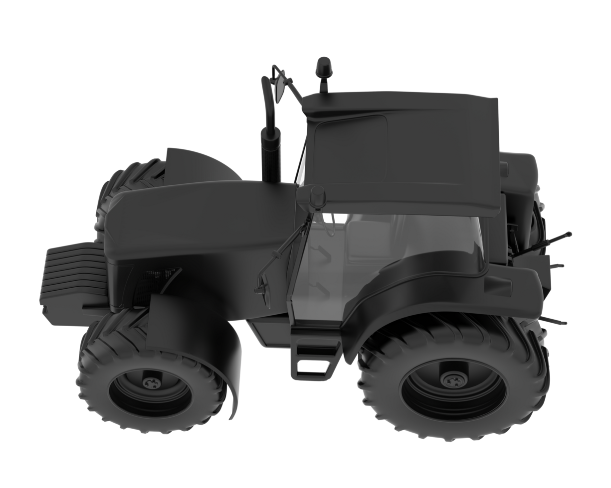 Big tractor isolated on background. 3d rendering - illustration png