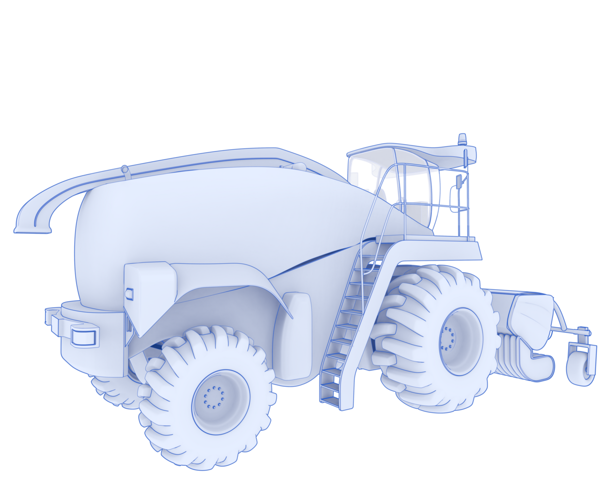 Harvester isolated on background. 3d rendering - illustration png