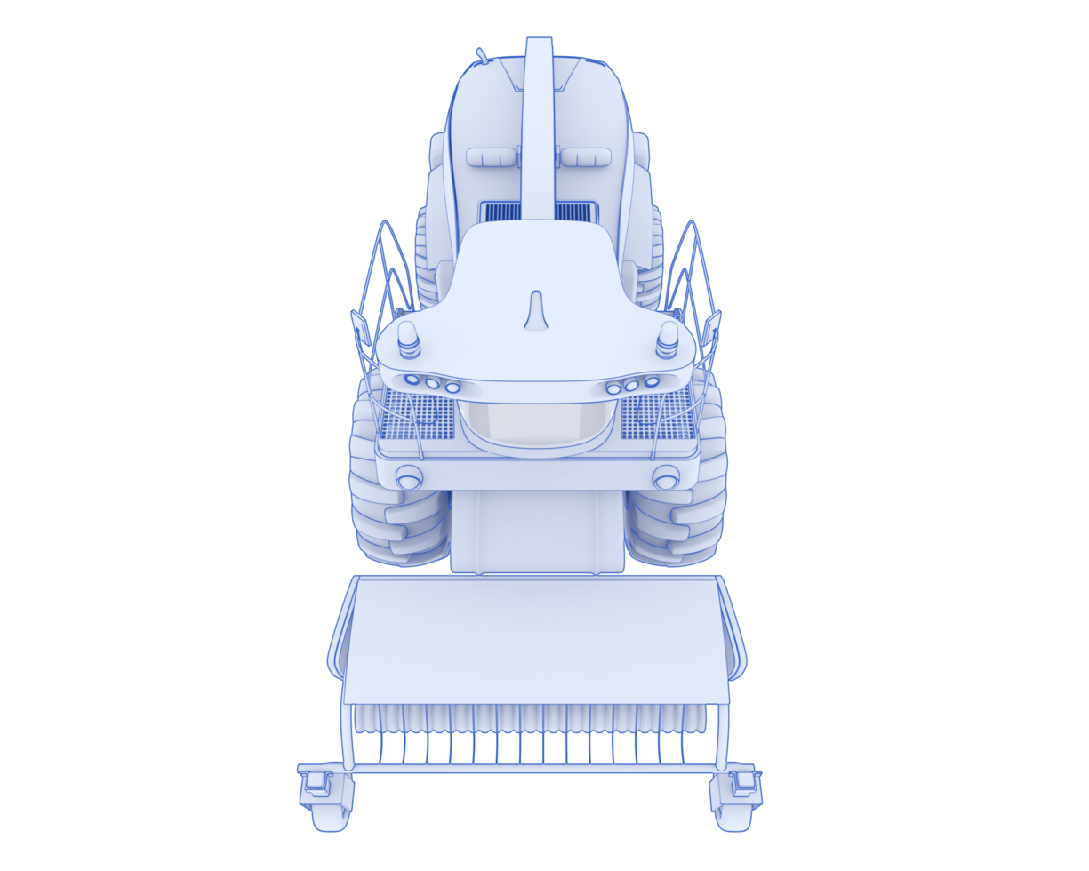 Harvester isolated on background. 3d rendering - illustration png