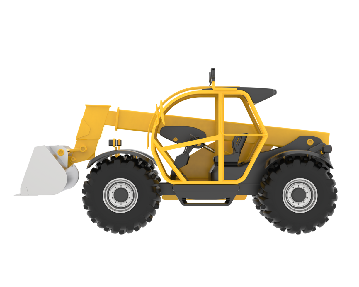 Versatile excavator isolated on background. 3d rendering - illustration png