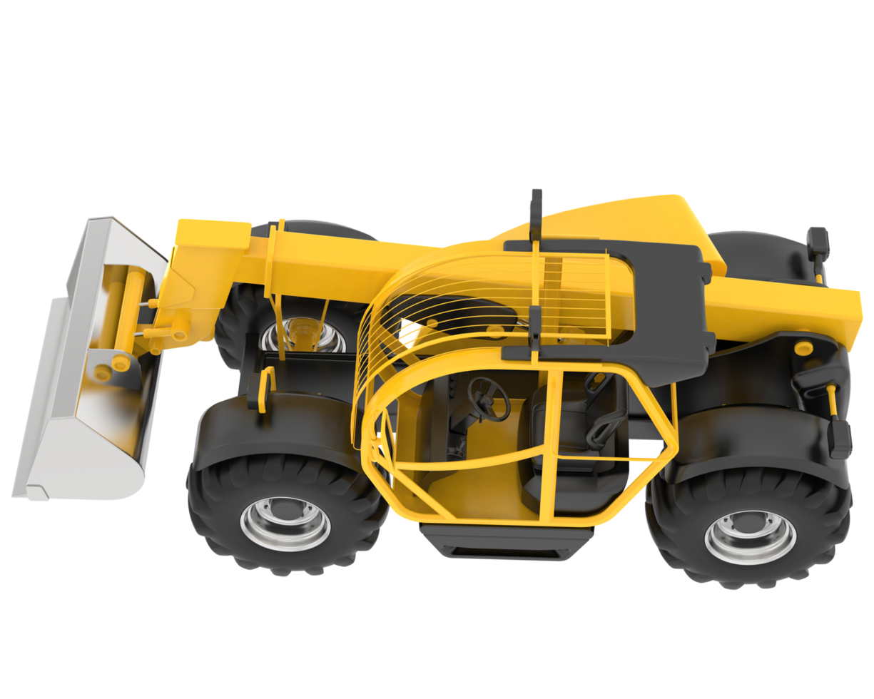 Versatile excavator isolated on background. 3d rendering - illustration png