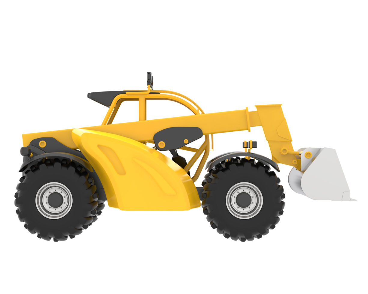 Versatile excavator isolated on background. 3d rendering - illustration png