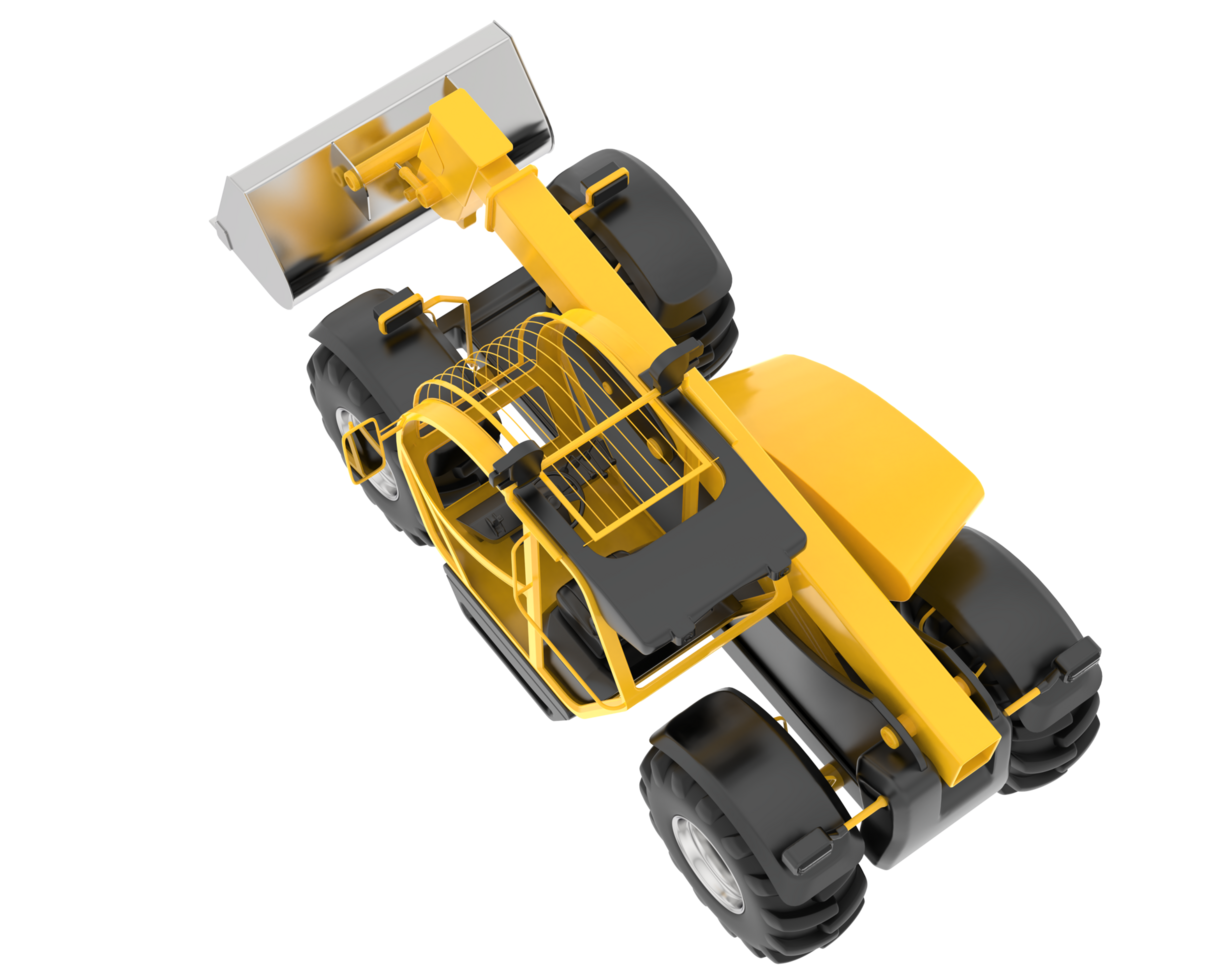 Versatile excavator isolated on background. 3d rendering - illustration png