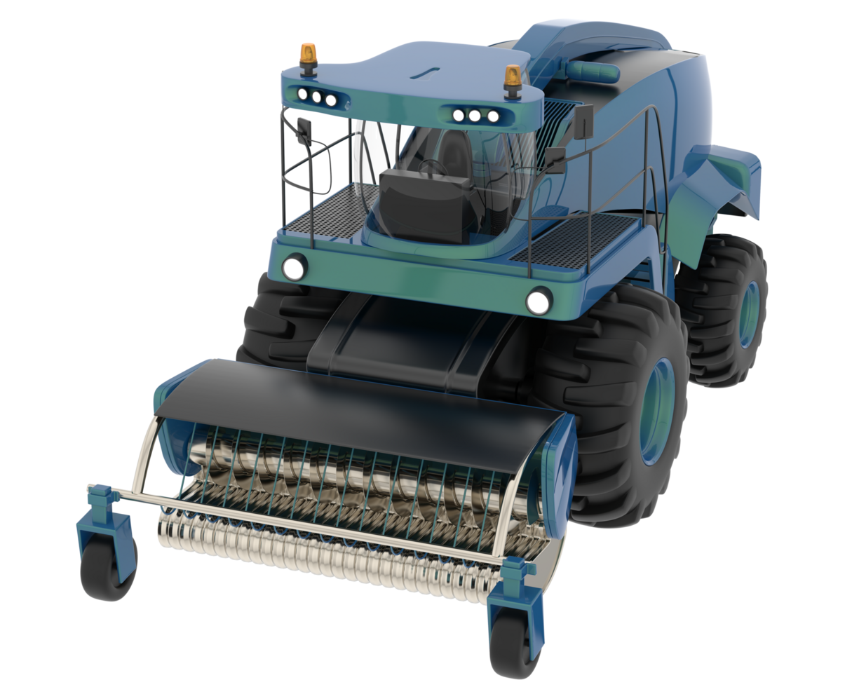 Harvester isolated on background. 3d rendering - illustration png