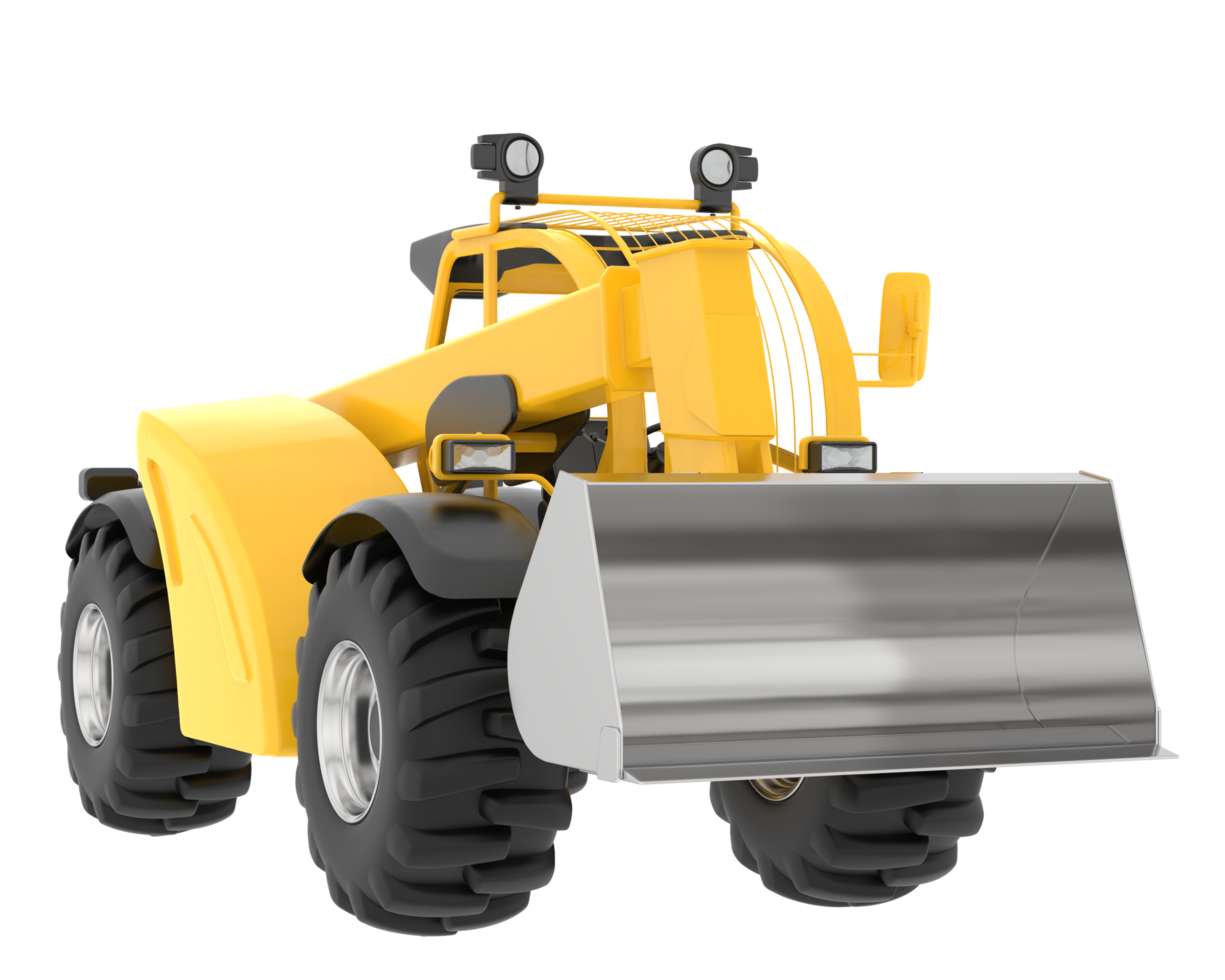 Versatile excavator isolated on background. 3d rendering - illustration png