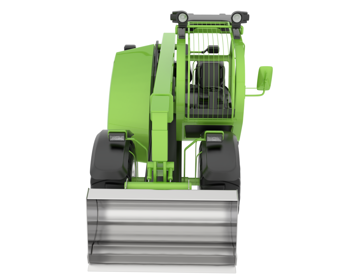 Versatile excavator isolated on background. 3d rendering - illustration png
