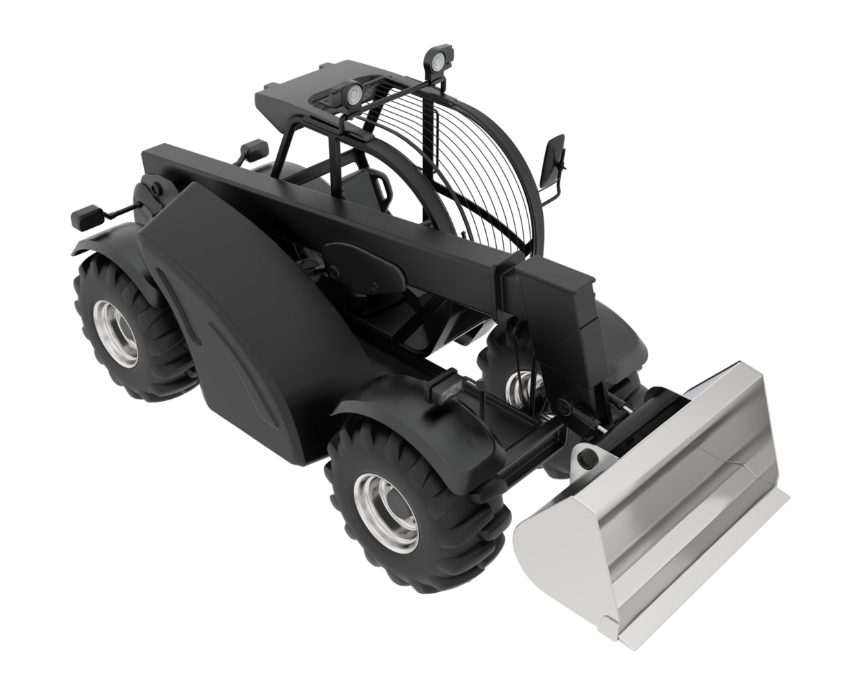 Versatile excavator isolated on background. 3d rendering - illustration png