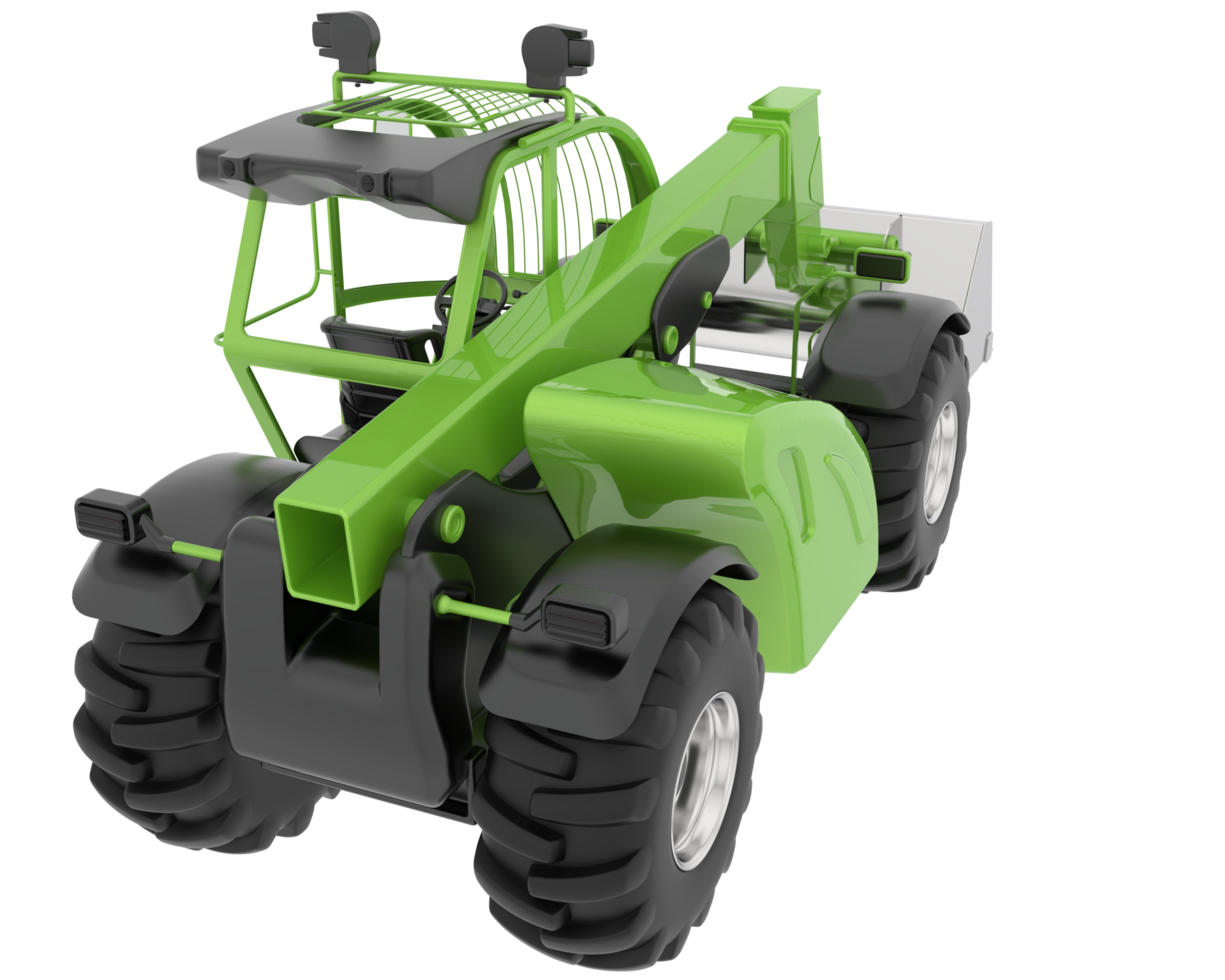 Versatile excavator isolated on background. 3d rendering - illustration png