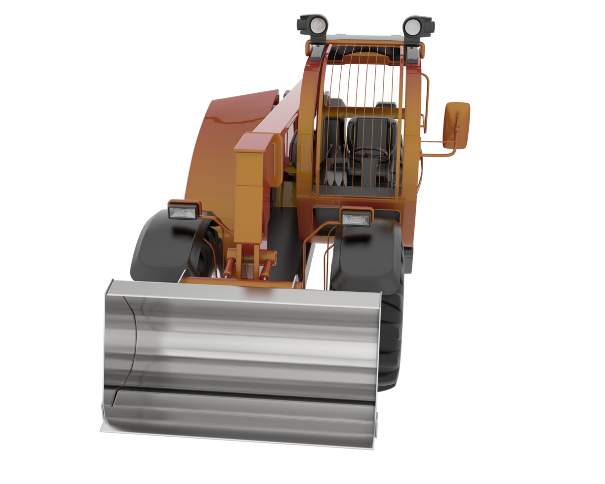 Versatile excavator isolated on background. 3d rendering - illustration png