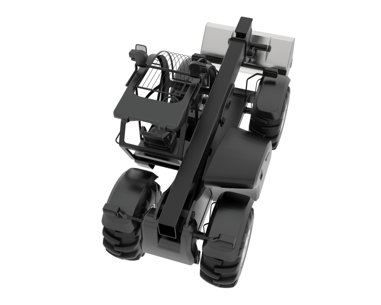 Versatile excavator isolated on background. 3d rendering - illustration png