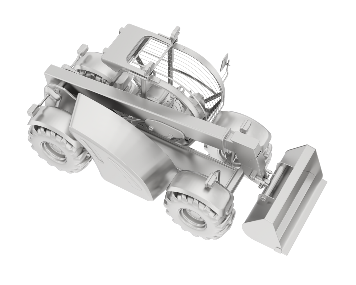 Versatile excavator isolated on background. 3d rendering - illustration png