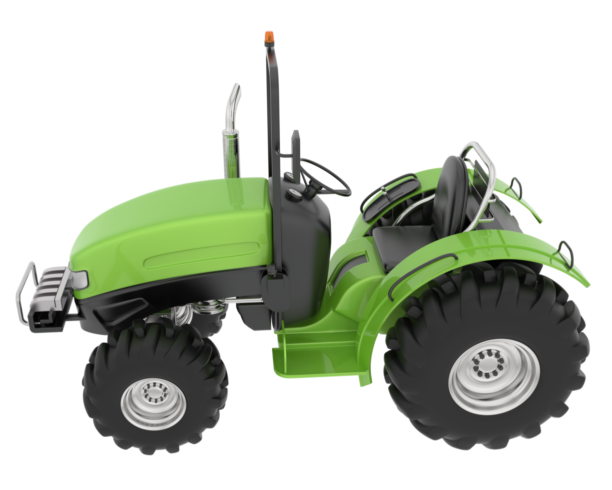Large tractor isolated on background. 3d rendering - illustration png