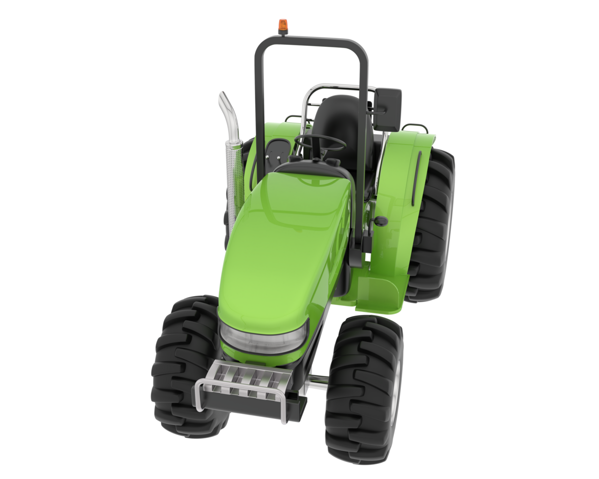 Large tractor isolated on background. 3d rendering - illustration png