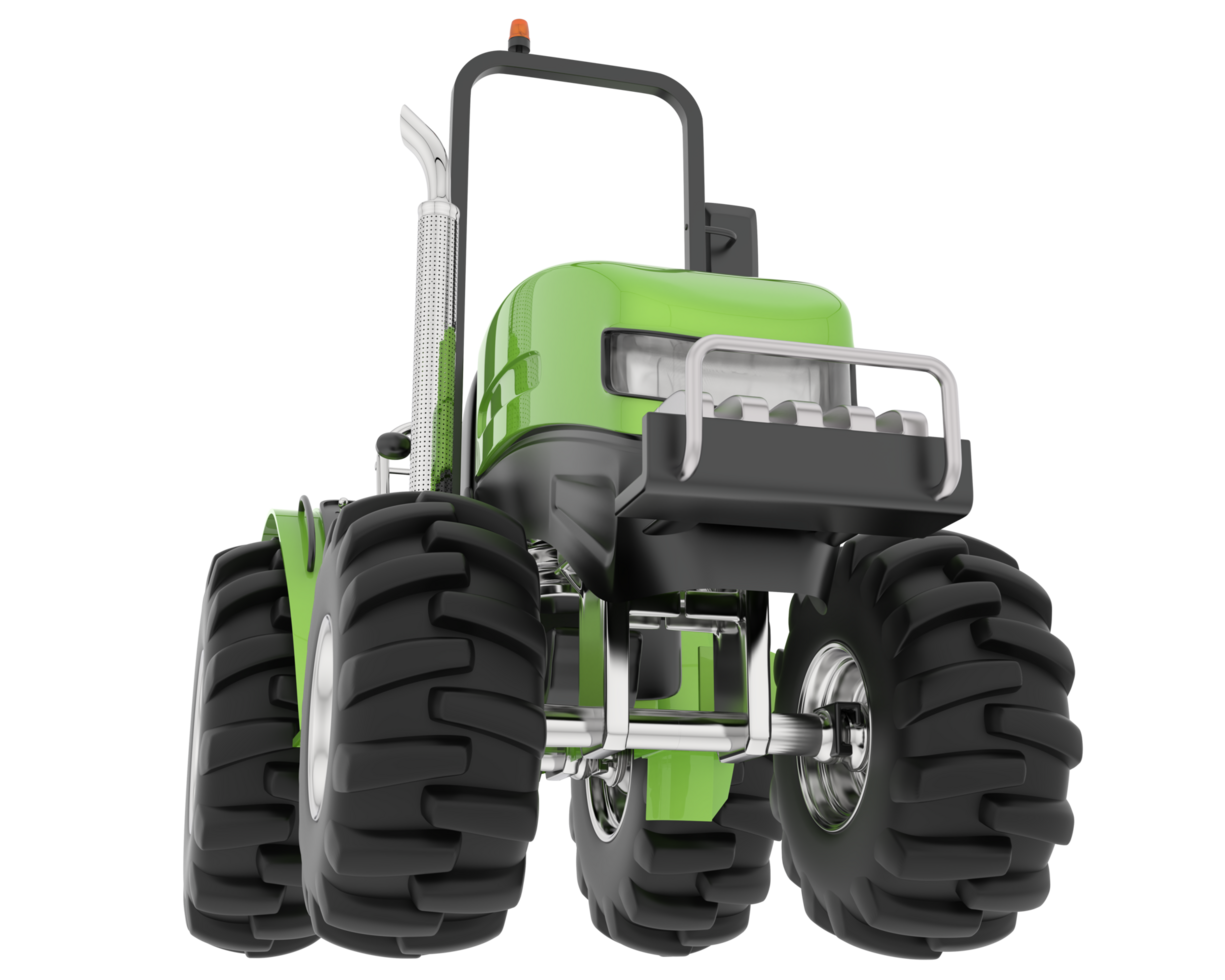 Large tractor isolated on background. 3d rendering - illustration png