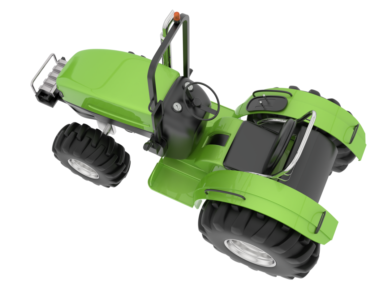 Large tractor isolated on background. 3d rendering - illustration png