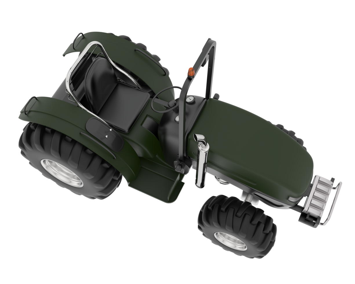 Large tractor isolated on background. 3d rendering - illustration png