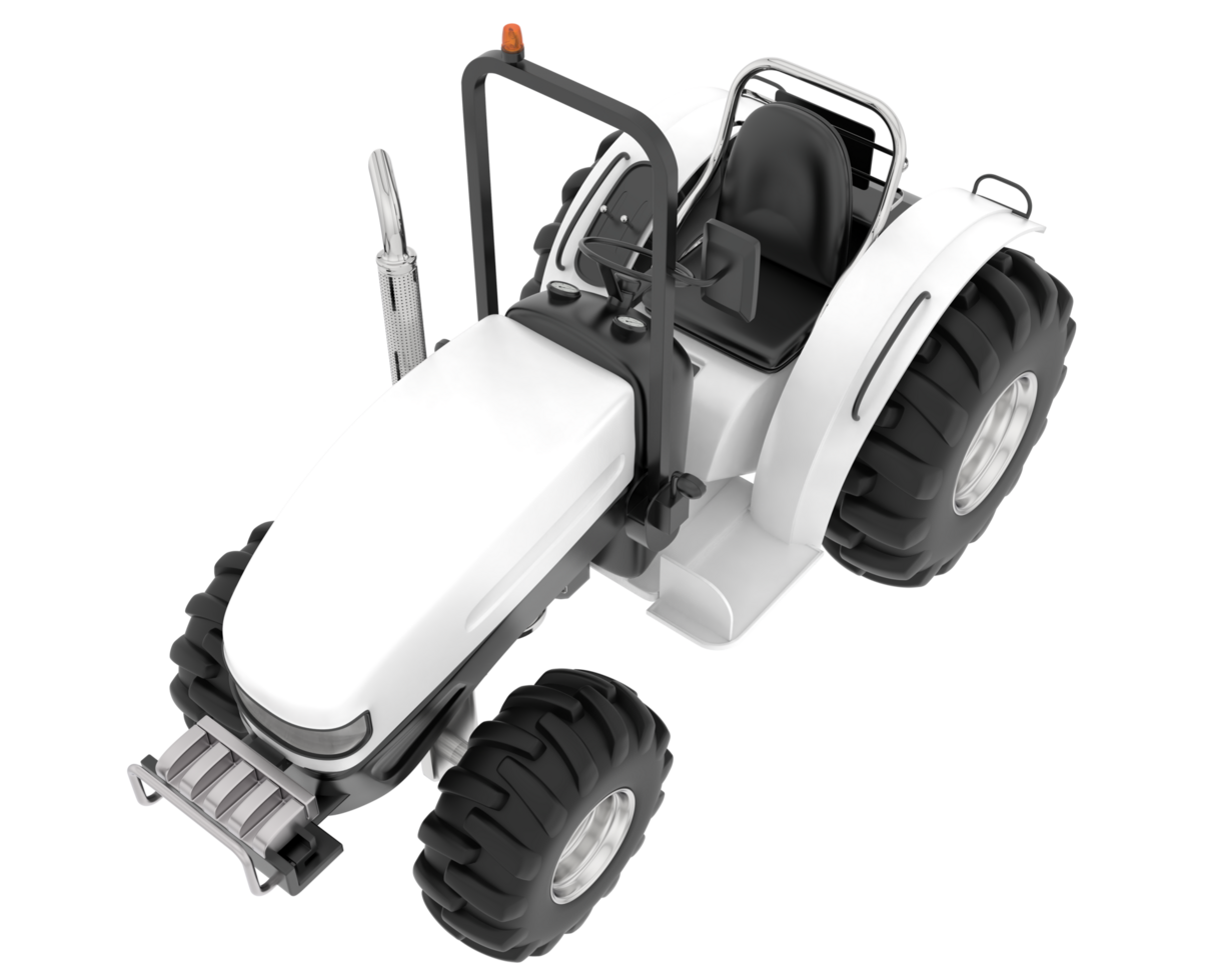 Large tractor isolated on background. 3d rendering - illustration png