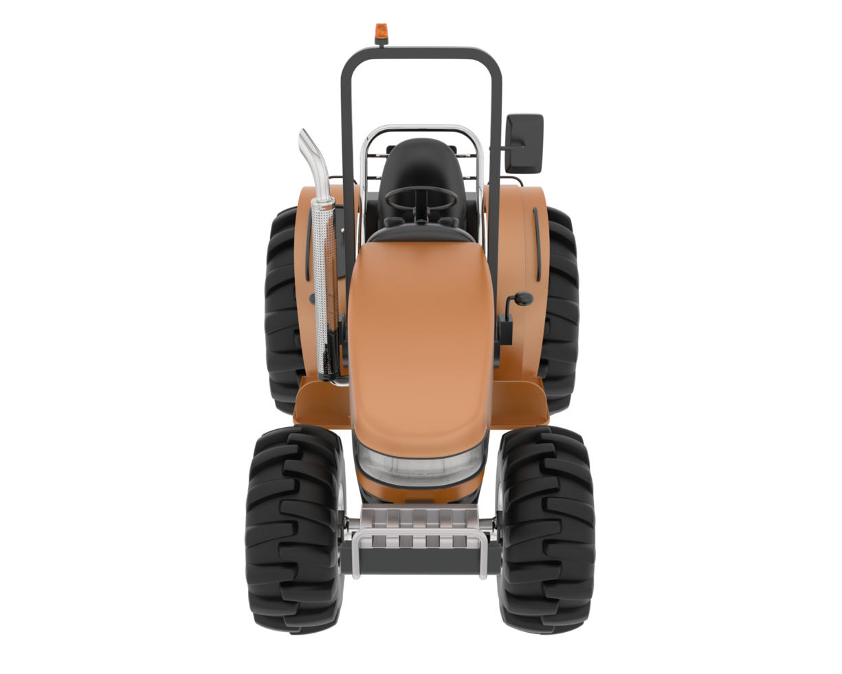 Large tractor isolated on background. 3d rendering - illustration png