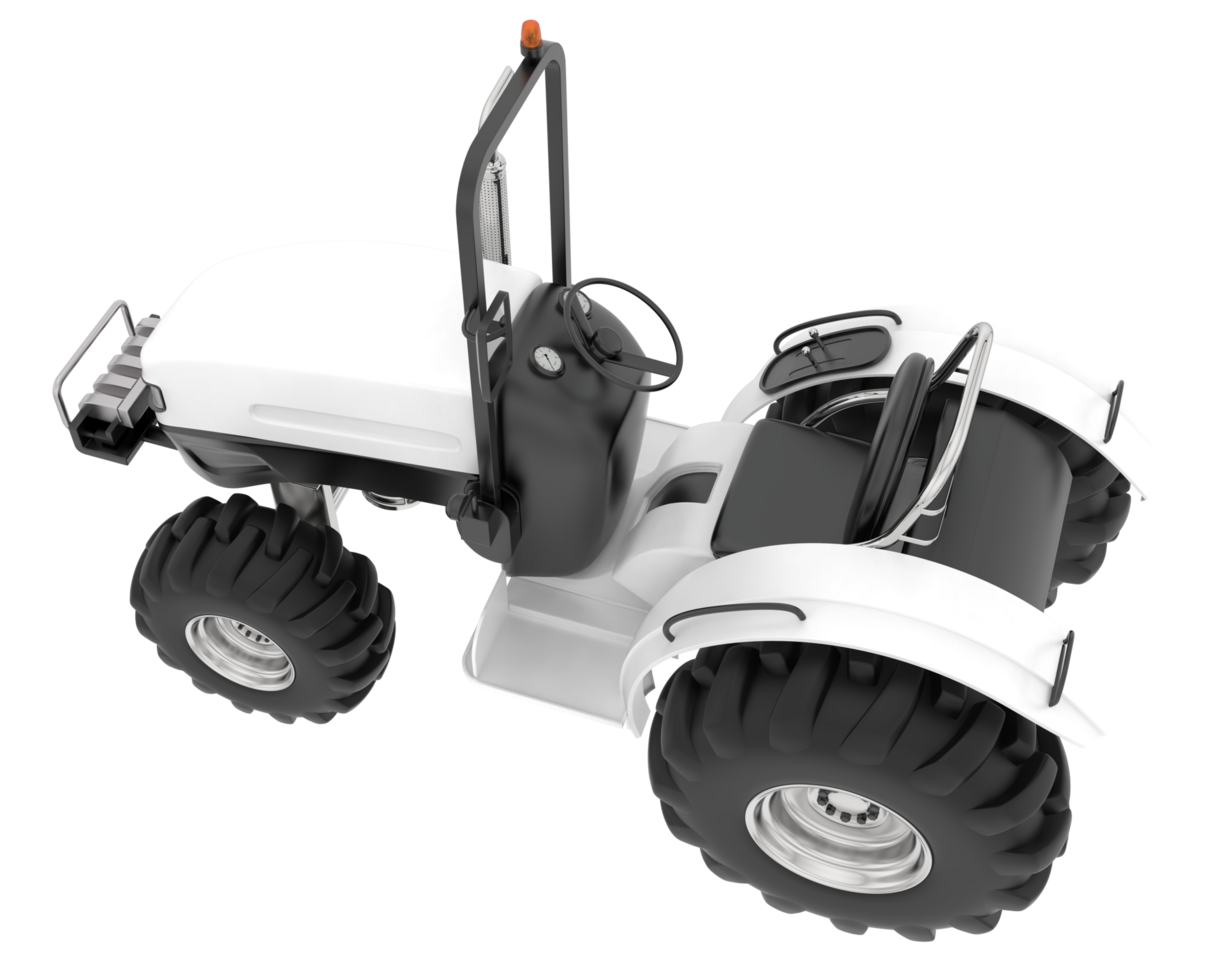 Large tractor isolated on background. 3d rendering - illustration png
