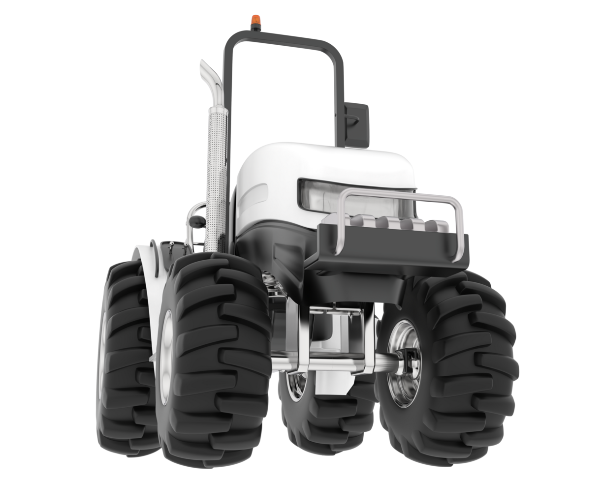 Large tractor isolated on background. 3d rendering - illustration png