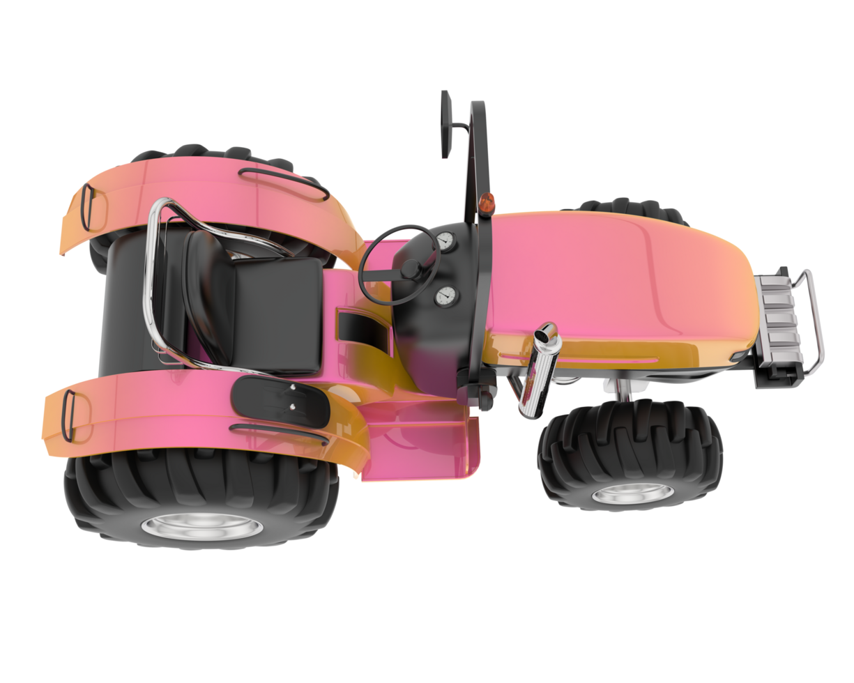 Large tractor isolated on background. 3d rendering - illustration png