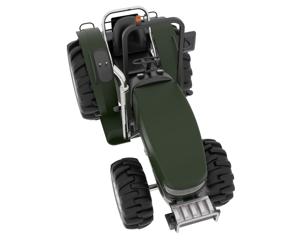 Large tractor isolated on background. 3d rendering - illustration png