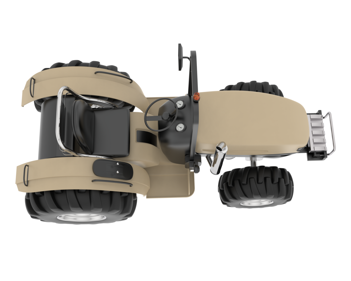 Large tractor isolated on background. 3d rendering - illustration png