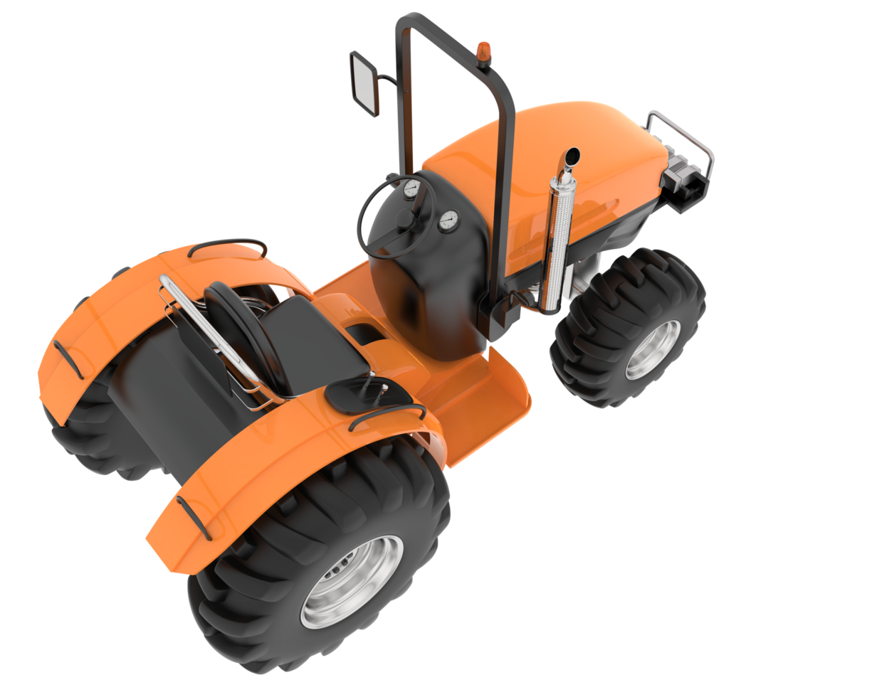 Large tractor isolated on background. 3d rendering - illustration png