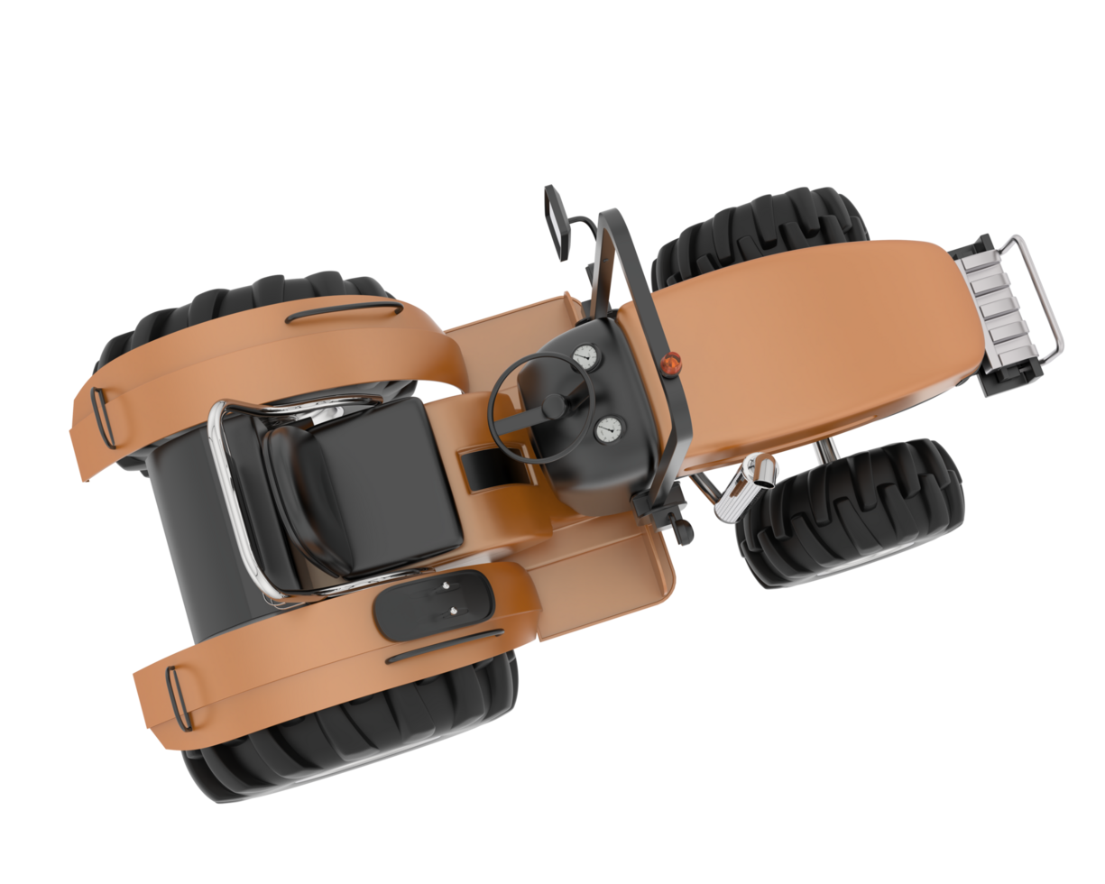 Large tractor isolated on background. 3d rendering - illustration png