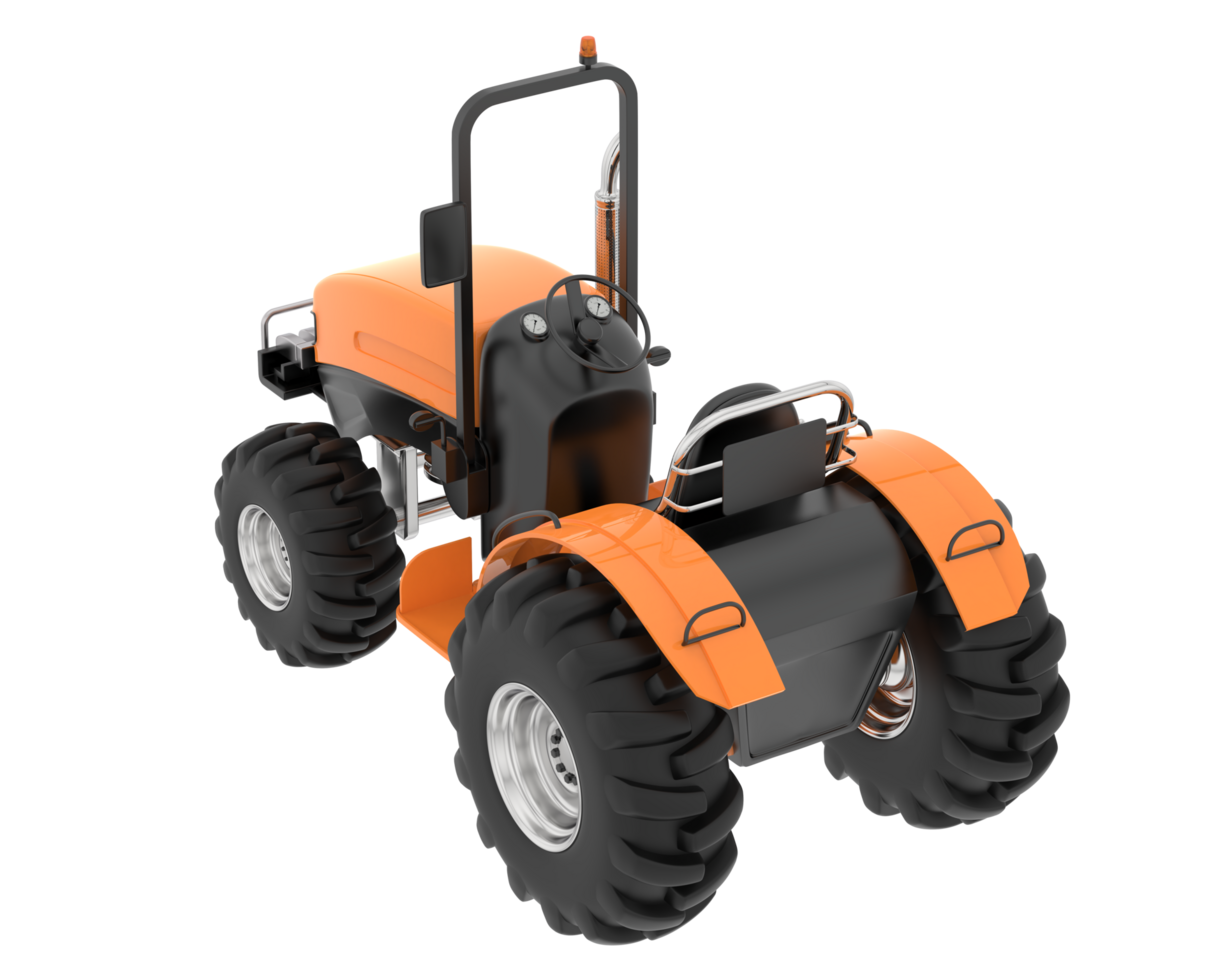 Large tractor isolated on background. 3d rendering - illustration png
