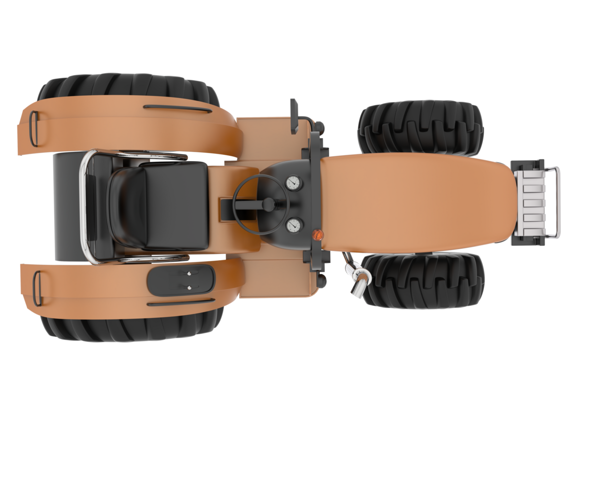 Large tractor isolated on background. 3d rendering - illustration png
