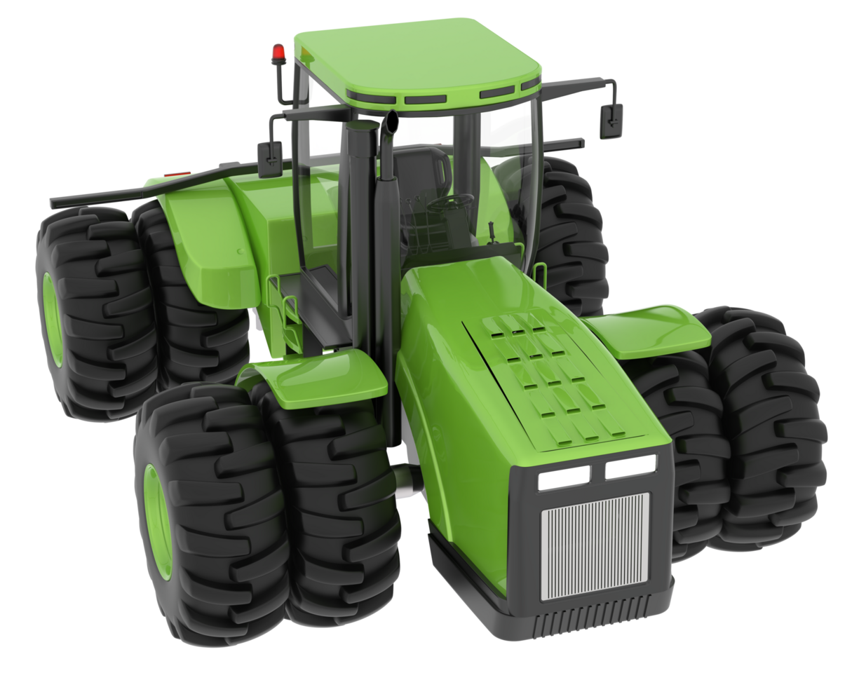 Large tractor isolated on background. 3d rendering - illustration png