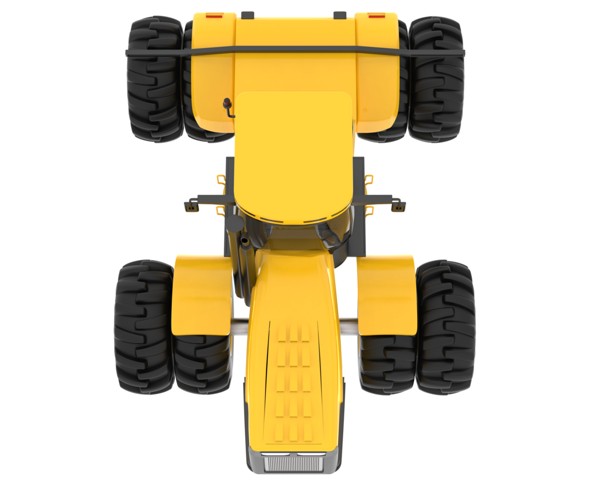 Large tractor isolated on background. 3d rendering - illustration png