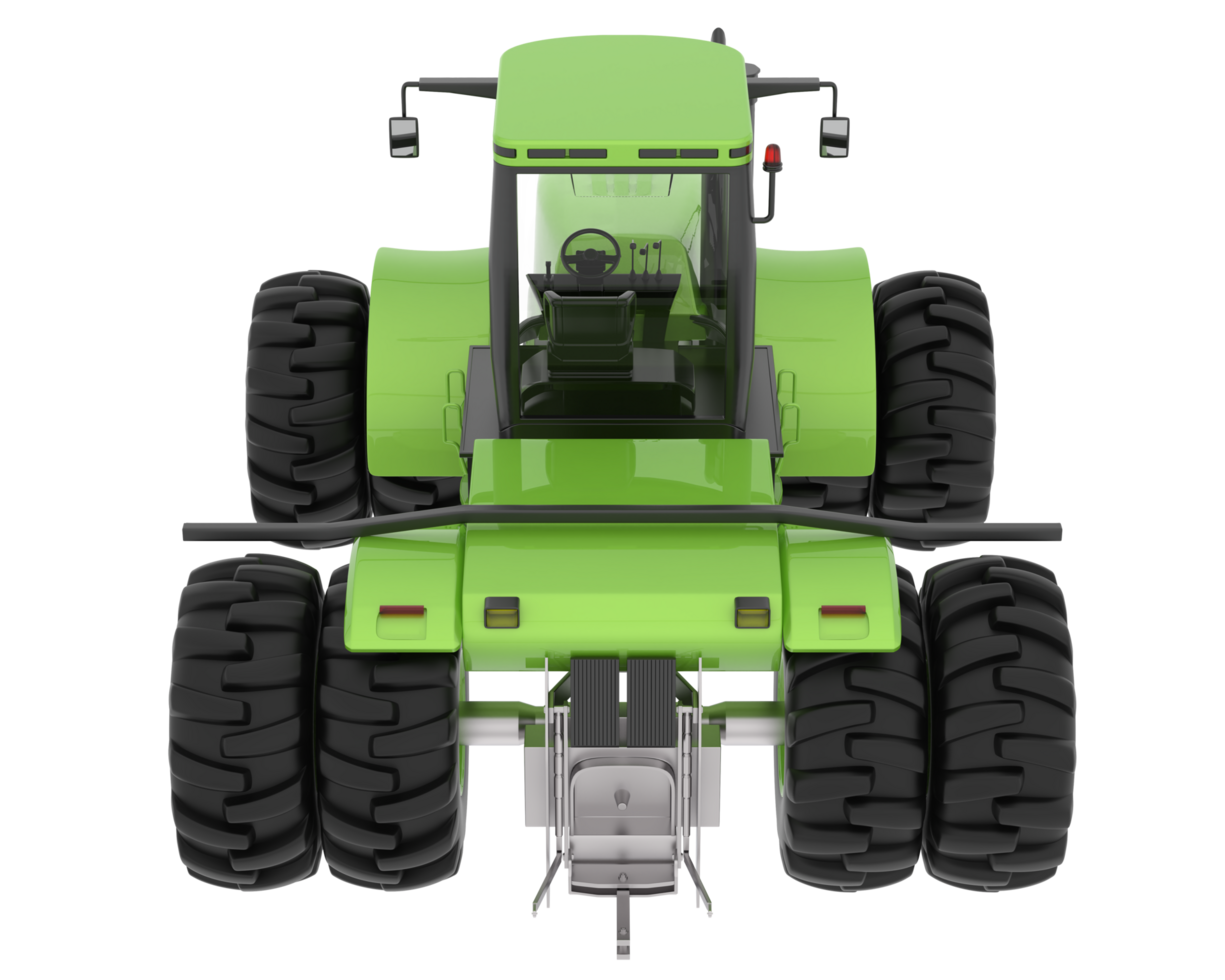 Large tractor isolated on background. 3d rendering - illustration png