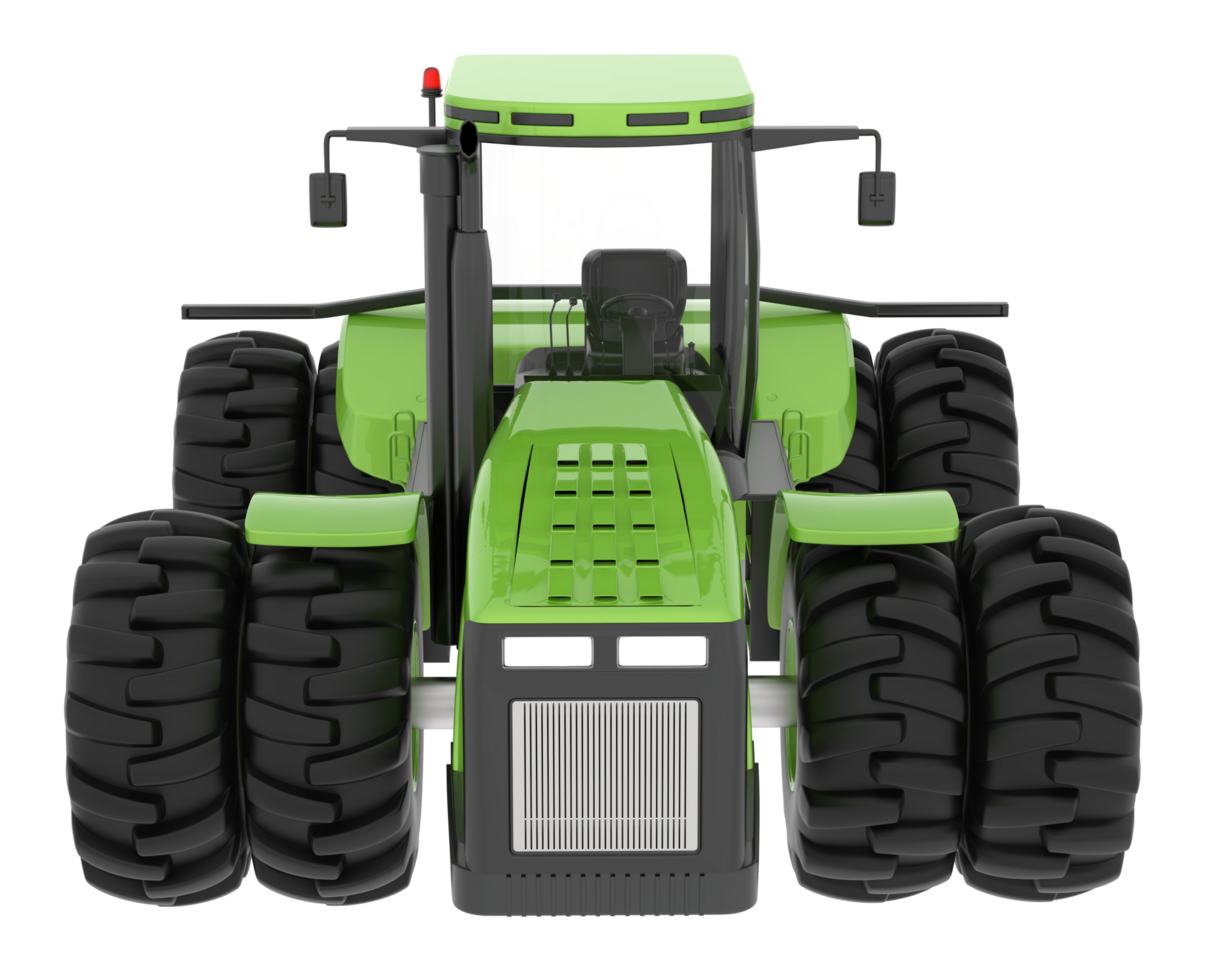 Large tractor isolated on background. 3d rendering - illustration png