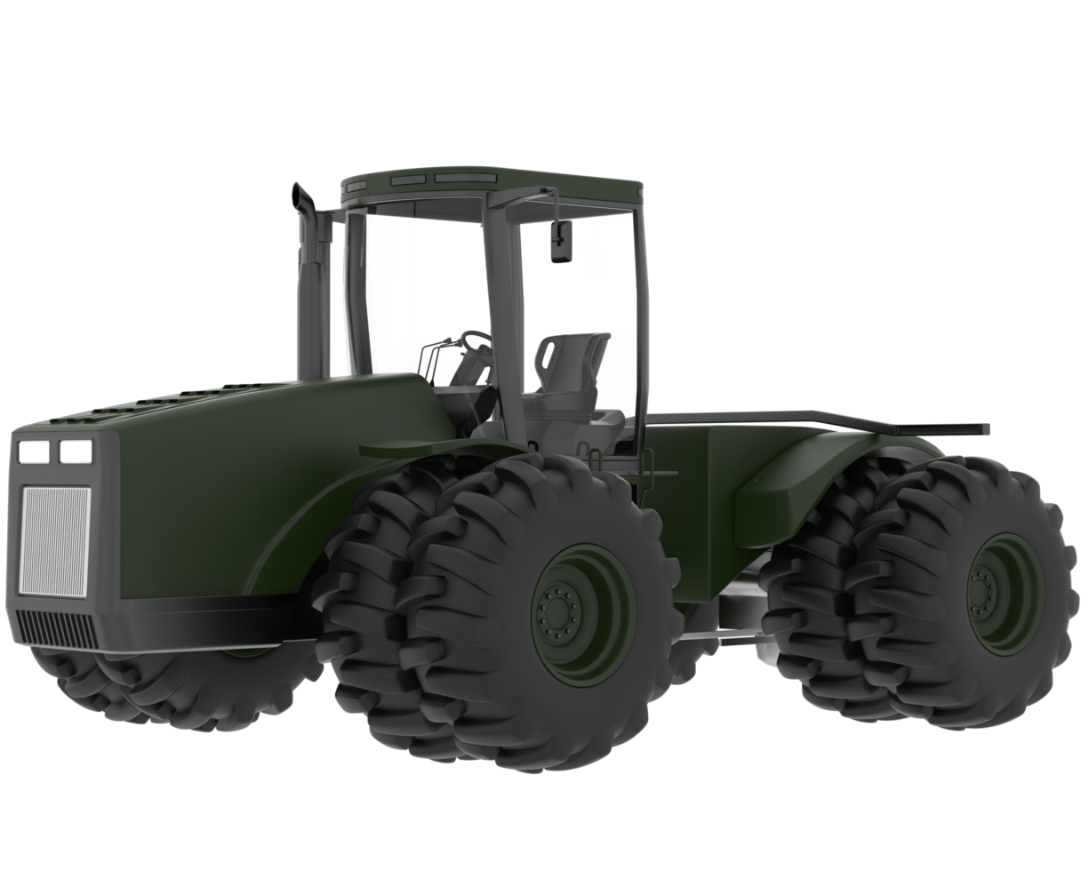 Large tractor isolated on background. 3d rendering - illustration png