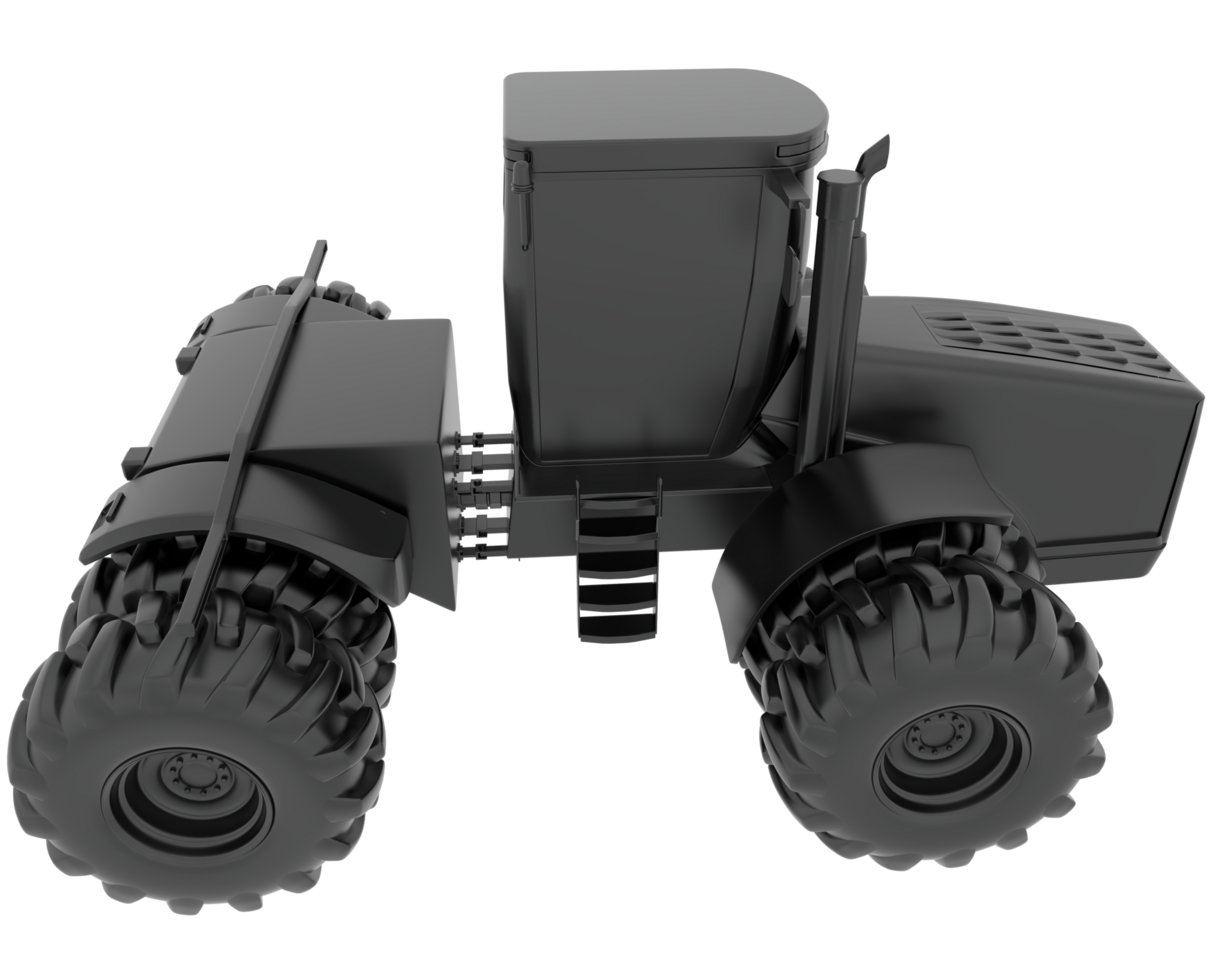 Large tractor isolated on background. 3d rendering - illustration png