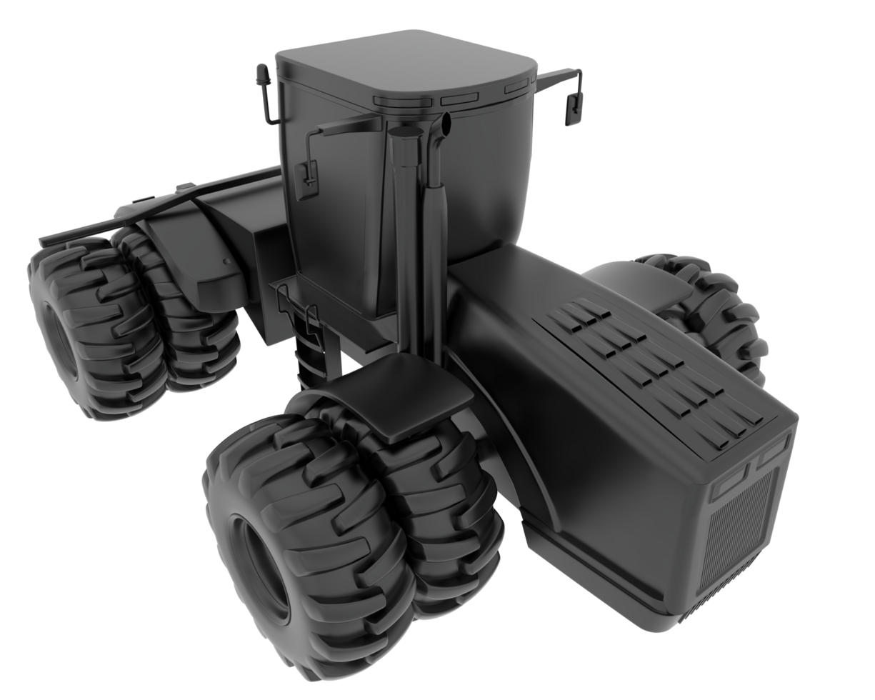 Large tractor isolated on background. 3d rendering - illustration png