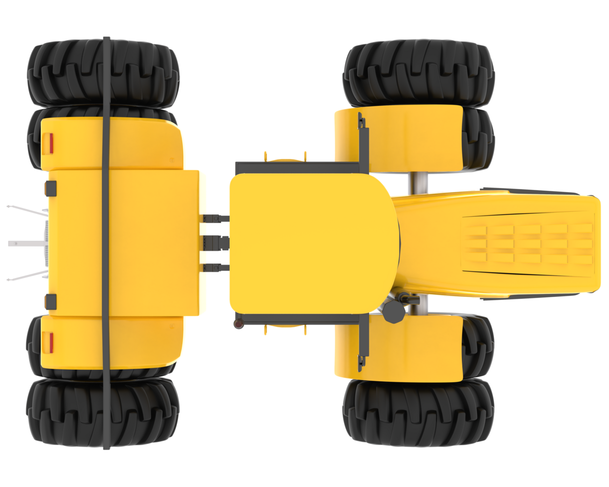 Large tractor isolated on background. 3d rendering - illustration png