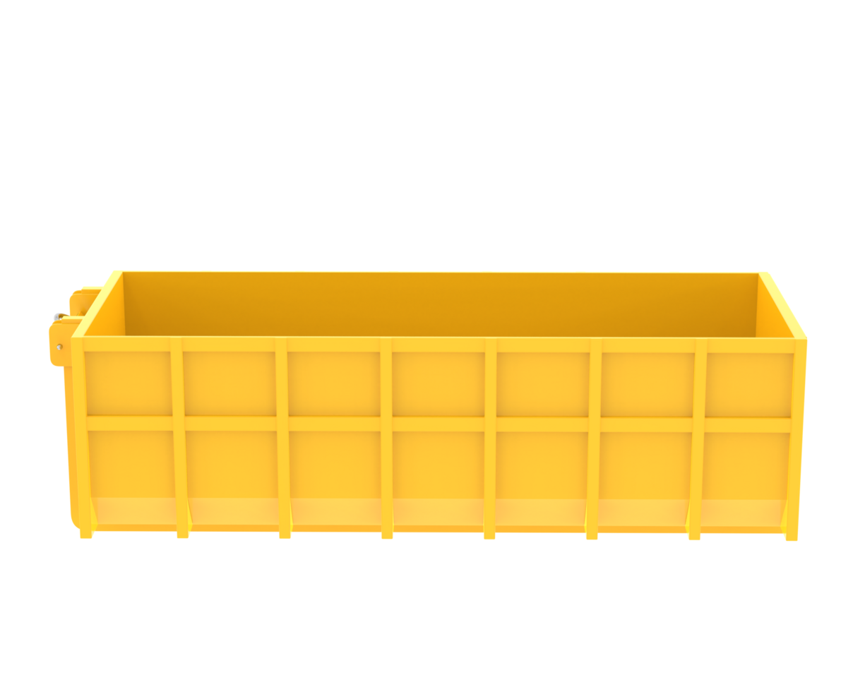 Industrial disposal container isolated on background. 3d rendering - illustration png