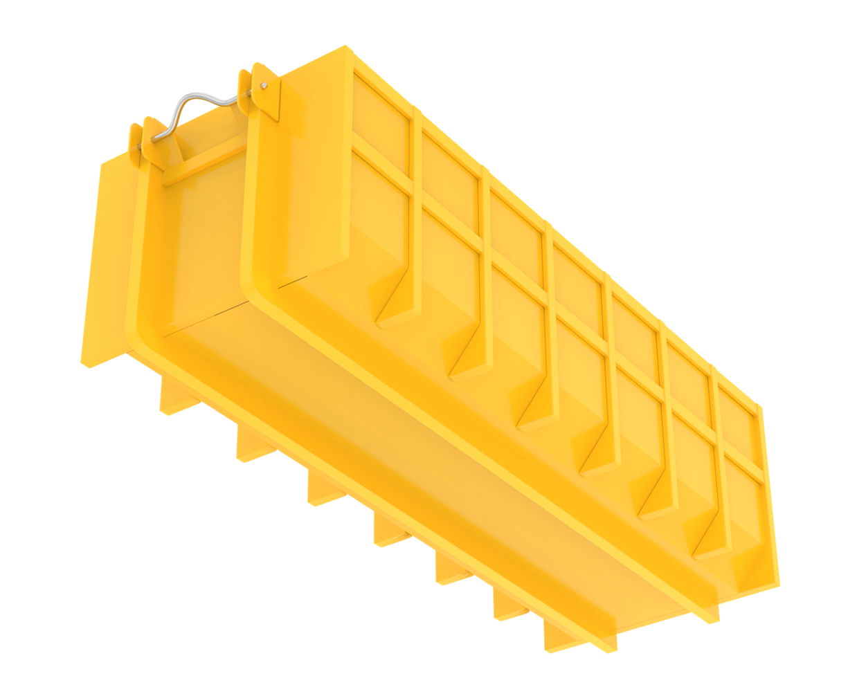 Industrial disposal container isolated on background. 3d rendering - illustration png
