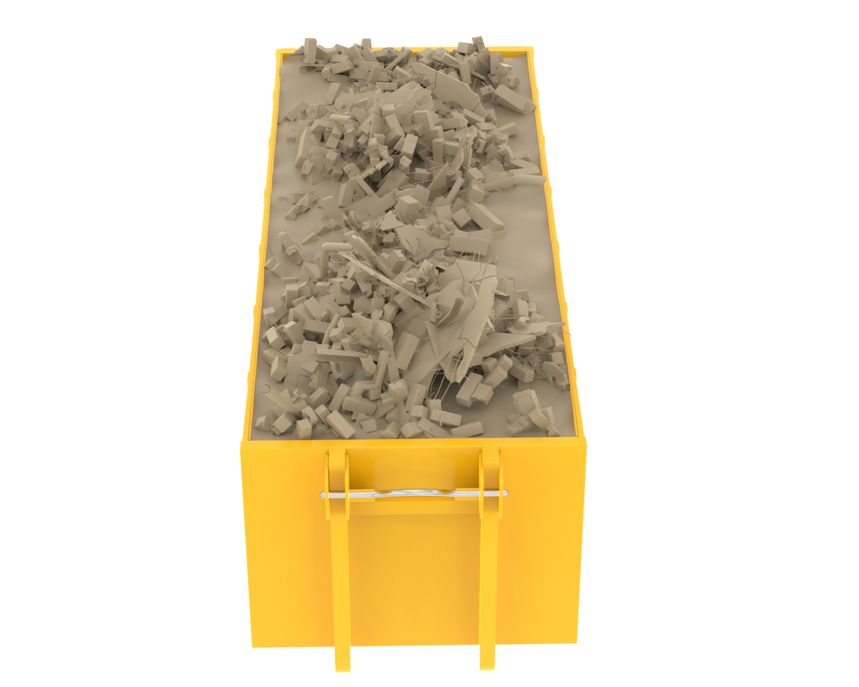 Industrial disposal container isolated on background. 3d rendering - illustration png