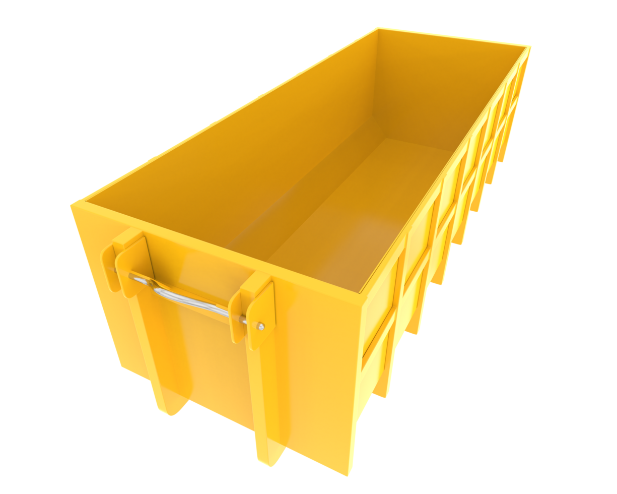 Industrial disposal container isolated on background. 3d rendering - illustration png