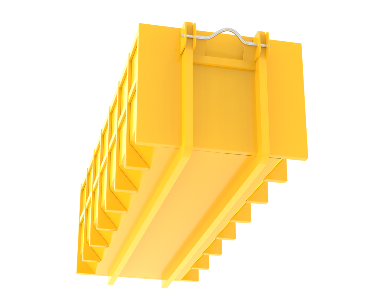Industrial disposal container isolated on background. 3d rendering - illustration png
