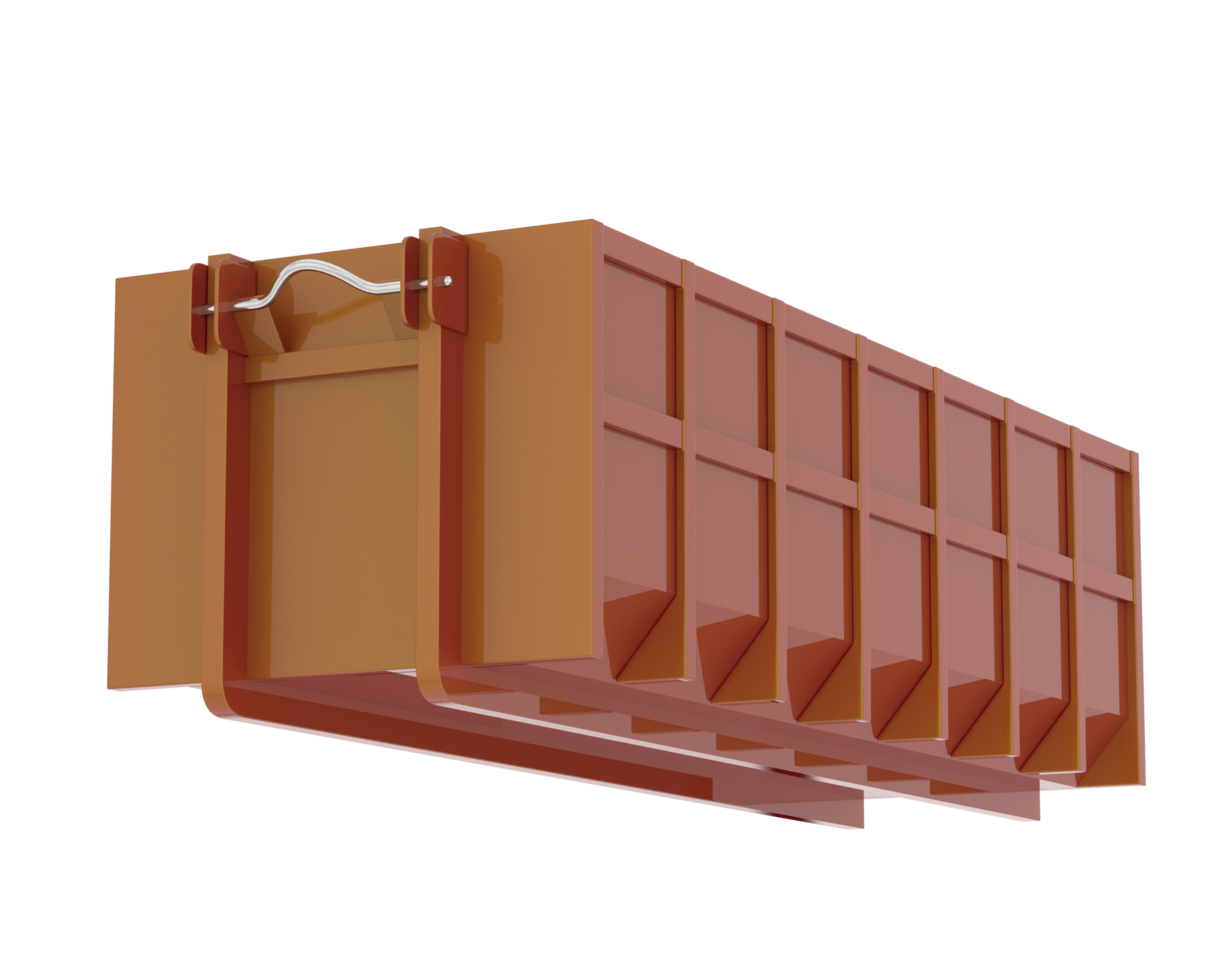 Industrial disposal container isolated on background. 3d rendering - illustration png