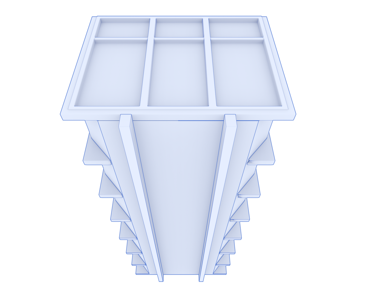Industrial disposal container isolated on background. 3d rendering - illustration png