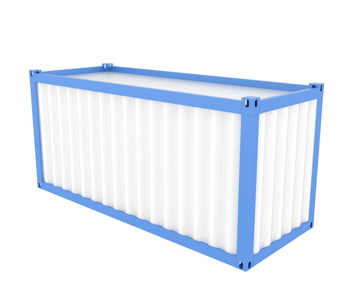 Container isolated on background. 3d rendering - illustration png